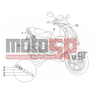 Gilera - RUNNER 50 PURE JET 2005 - Frame - cables - 20106 - Παξιμάδι M6