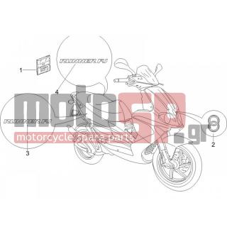 Gilera - RUNNER 50 PURE JET 2006 - Body Parts - Signs and stickers - 573508 - ΣΗΜΑ ΜΟΥΤΣΟΥΝΑΣ RUNNER 50200 FL-SP