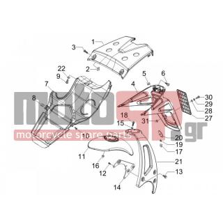 Gilera - RUNNER 50 PURE JET RACE 2005 - Body Parts - Aprons back - mudguard - 259348 - ΒΙΔΑ M 6X18 mm ΜΕ ΑΠΟΣΤΑΤΗ