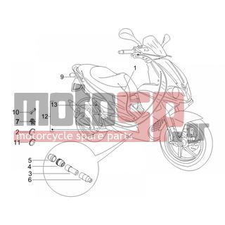 Gilera - RUNNER 50 PURE JET SC 2006 - Frame - cables - 20106 - Παξιμάδι M6