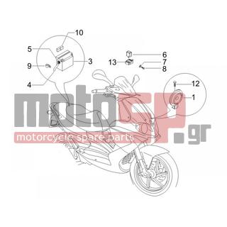 Gilera - RUNNER 50 PURE JET SC 2006 - Electrical - Relay - Battery - Horn - 434541 - ΒΙΔΑ M6X16 SCOOTER CL10,9