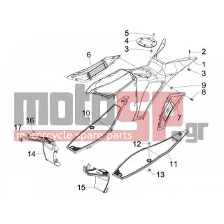 Gilera - RUNNER 50 PURE JET ST 2008 - Body Parts - Central fairing - Sill - 959559 - ΒΙΔΑ M4X16 SW10