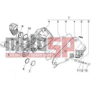 Gilera - RUNNER 50 PURE JET ST 2008 - Engine/Transmission - Air filter - 829701 - ΣΩΛΗΝΑΣ ΘΑΛ ΦΙΛΤΡ SCOOTER 50 INEZ