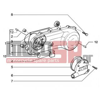 Gilera - RUNNER 50 PUREJET < 2005 - Engine/Transmission - COVER transmission - 483859 - ΤΑΠΑ ΛΑΣΤ ΚΑΠ SCOOTER-HEX