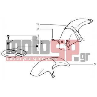 Gilera - RUNNER 50 PUREJET < 2005 - Body Parts - Fender front and back - 575249 - ΒΙΔΑ M6x22 ΜΕ ΑΠΟΣΤΑΤΗ