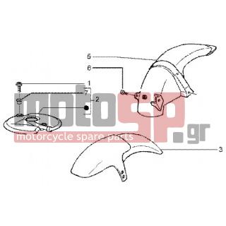 Gilera - RUNNER 50 SP < 2005 - Body Parts - Fender front and back - 575249 - ΒΙΔΑ M6x22 ΜΕ ΑΠΟΣΤΑΤΗ