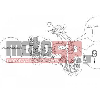 Gilera - RUNNER 50 SP 2006 - Body Parts - Signs and stickers - 623969 - ***ΣΗΜΑ ΜΟΥΤΣΟΥΝΑΣ RUNNER 50 RST E3