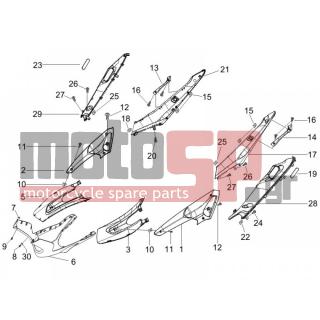 Gilera - RUNNER 50 SP 2007 - Body Parts - Side skirts - Spoiler - 293556 - Lateral reflector