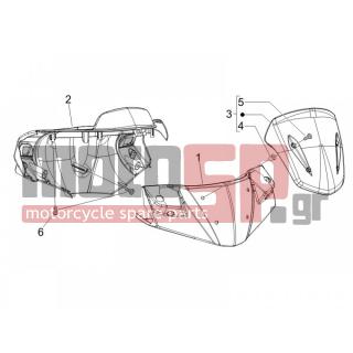 Gilera - RUNNER 50 SP 2009 - Body Parts - COVER steering - 959347000G - Κάλυμμα πίσω τιμονιού