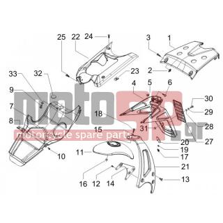 Gilera - RUNNER 50 SP 2012 - Body Parts - Aprons back - mudguard - 16404 - Επίπεδη ροδέλα 4,2x7,6x0,9