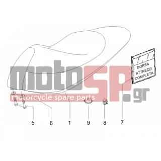 Gilera - RUNNER 50 SP 2012 - Body Parts - Saddle / Seats - 67510500C1 - ΣΕΛΑ RUNNER SP MY10> (NERO 80/B)