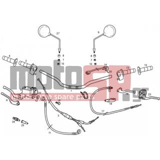 Gilera - SMT < 2005 - Πλαίσιο - Steering and controls - ODN00D01000701 - Διακόπτης stop