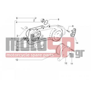 Gilera - STALKER 2005 - Engine/Transmission - COVER sump - the sump Cooling - 82521R - ΡΟΥΛΕΜΑΝ ΚΑΠΑΚ ΚΙΝ SCOOT50/100 28X8X9
