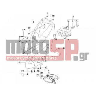Gilera - STALKER 2006 - Body Parts - mask front - 575249 - ΒΙΔΑ M6x22 ΜΕ ΑΠΟΣΤΑΤΗ