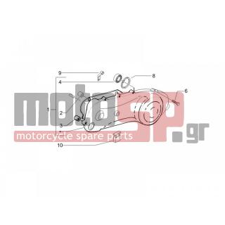 Gilera - STALKER 2008 - Engine/Transmission - COVER sump - the sump Cooling - 82521R - ΡΟΥΛΕΜΑΝ ΚΑΠΑΚ ΚΙΝ SCOOT50/100 28X8X9