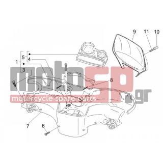 Gilera - STALKER 2007 - Body Parts - COVER steering - 62175900NG - Κιτ μάσκας