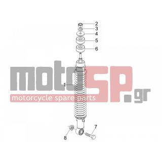 Gilera - STALKER SPECIAL EDITION 2007 - Suspension - Place BACK - Shock absorber - 16408 - Ροδέλα ελαστική 13,75x8,15x4,5