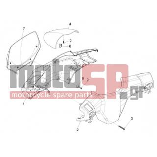 Gilera - STALKER SPECIAL EDITION 2007 - Body Parts - COVER steering - 62175900NG - Κιτ μάσκας