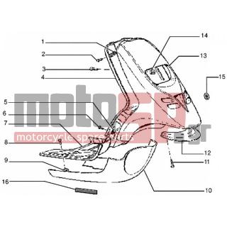 Gilera - STORM < 2005 - Body Parts - Apron-front-spoiler Sill - 9298565 - Μάσκα