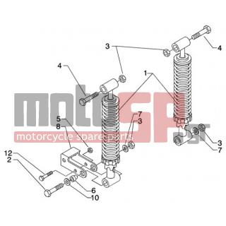 PIAGGIO - BEVERLY 200 < 2005 - Suspension - Shock absorber BACK - 598923 - Αμορτισέρ