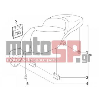 PIAGGIO - BEVERLY 400 IE E3 2007 - Body Parts - Saddle / Seats - 414837 - ΒΙΔΑ M6X25-B016774