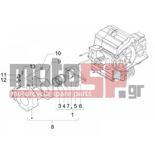 PIAGGIO - BEVERLY 400 IE E3 2006 - Engine/Transmission - Complex cylinder-piston-pin - 830275 - ΦΛΑΝΤΖΑ ΚΥΛΙΝΔΡΟΥ SCOOTER 400850 0,8MM