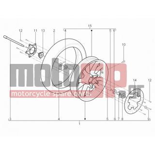 PIAGGIO - BEVERLY 400 IE E3 2007 - Frame - front wheel - 564489 - ΚΑΠΑΚΙ ΤΡΟΧΟΥ ΔΕ BEV-X9