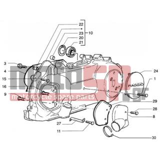 PIAGGIO - BEVERLY 125 < 2005 - Engine/Transmission - sump cooling - 432142 - Βίδα M6x60