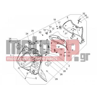PIAGGIO - BEVERLY 400 IE E3 2007 - Body Parts - Storage Front - Extension mask - 272836 - ΒΙΔΑ M6X16.