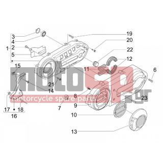 PIAGGIO - BEVERLY 400 IE TOURER E3 2008 - Engine/Transmission - COVER sump - the sump Cooling - 575249 - ΒΙΔΑ M6x22 ΜΕ ΑΠΟΣΤΑΤΗ