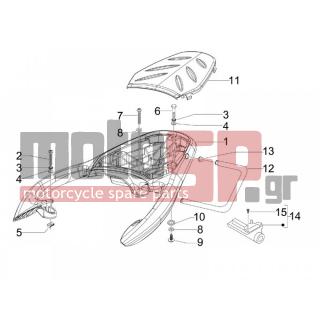 PIAGGIO - BEVERLY 400 IE TOURER E3 2009 - Body Parts - grid back - 623358000C - ΚΑΠΑΚΙ ΣΧΑΡΑΣ BEVERLY 125-500-TOURER