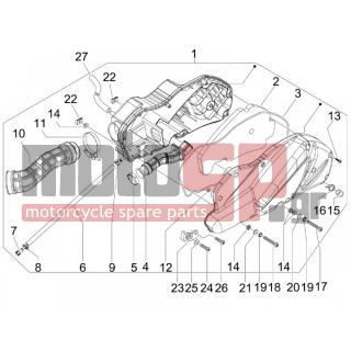 PIAGGIO - BEVERLY 400 IE TOURER E3 2008 - Engine/Transmission - Air filter - 827831 - ΤΑΠΑ ΑΠΟΣΤΡΑΓΓΙΣΗΣ ΘΑΛΑΜΟΥ ΦΙΛΤΡ SCOOTER