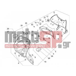 PIAGGIO - BEVERLY 400 IE TOURER E3 2009 - Body Parts - Storage Front - Extension mask - 259349 - ΒΙΔΑ 4,2X13