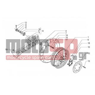 PIAGGIO - BEVERLY 500 < 2005 - Frame - rear wheel - 599582 - Ελαστικό (Michelin) 150/70-14