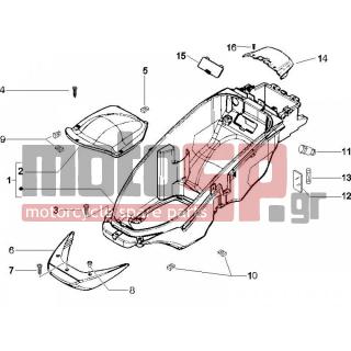 PIAGGIO - BEVERLY 500 2006 - Body Parts - bucket seat - 620673 - ΚΑΠΑΚΙ ΚΟΥΒΑ ΣΕΛΛΑΣ BEVERLY 500