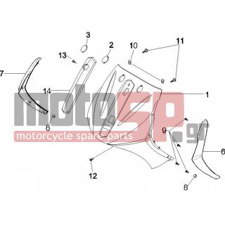 PIAGGIO - BEVERLY 500 2006 - Body Parts - mask front - CM0145015 - ΤΑΠΑ ΠΟΔΙΑΣ ΑΡ BEVERLY 500 ΑΒΑΦΗ
