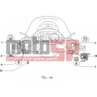 PIAGGIO - BEVERLY 500 2006 - Electrical - Switchgear - Switches - Buttons - Switches - 255323 - ΜΠΟΥΤΟΝ ΜΠΛΑΦ ΣΕΛΛΑΣ SCOOT 125800