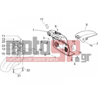 PIAGGIO - BEVERLY 500 2006 - Body Parts - Apron radiator - Feather - 258249 - ΒΙΔΑ M4,2x19 (ΛΑΜΑΡΙΝΟΒΙΔΑ)