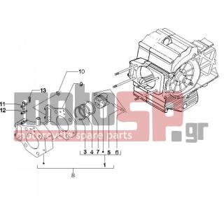PIAGGIO - BEVERLY 500 2005 - Engine/Transmission - Complex cylinder-piston-pin - 434541 - ΒΙΔΑ M6X16 SCOOTER CL10,9