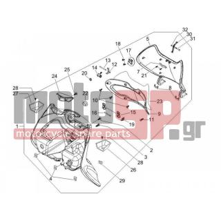 PIAGGIO - BEVERLY 500 2006 - Body Parts - Storage Front - Extension mask - 575062 - ΠΕΙΡΑΚΙ ΓΑΤΖΟΥ ΝΤΟΥΛΑΠΙΟΥ BEVERLY-Χ9