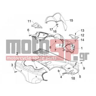 PIAGGIO - BEVERLY 125 2006 - Body Parts - COVER steering - 297498 - ΒΙΔΑ M3x12