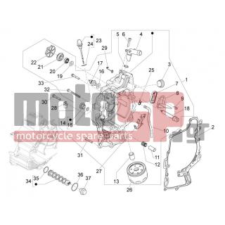 PIAGGIO - BEVERLY 500 CRUISER E3 2010 - Engine/Transmission - COVER flywheel magneto - FILTER oil - 876060 - ΛΑΜΑΡΙΝΑ ΚΑΠΑΚΙΟΥ ΛΑΔΙΟΥ SCOOTER 400-500