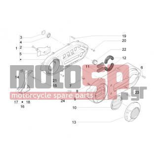 PIAGGIO - BEVERLY 500 CRUISER E3 2010 - Engine/Transmission - COVER sump - the sump Cooling - 873492 - ΚΑΠΑΚΙ ΚΙΝΗΤΗΡΑ X9 500-BEV 400-500 ΕΞΩΤ