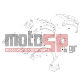 PIAGGIO - BEVERLY 500 CRUISER E3 2007 - Body Parts - COVER steering - 65566900EZ - ΚΑΠΑΚΙ ΤΙΜ CARNABY CRUISER ΓΚΡΙ 742