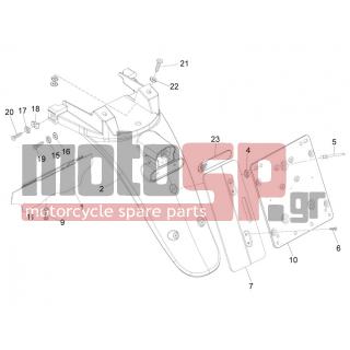 PIAGGIO - BEVERLY 500 CRUISER E3 2010 - Body Parts - Aprons back - mudguard - 254485 - ΑΣΦΑΛΕΙΑ ΜΕΓΑΛΗ (6Χ100 MM)