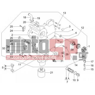 PIAGGIO - BEVERLY 500 IE E3 2008 - Engine/Transmission - COVER flywheel magneto - FILTER oil - 876060 - ΛΑΜΑΡΙΝΑ ΚΑΠΑΚΙΟΥ ΛΑΔΙΟΥ SCOOTER 400-500