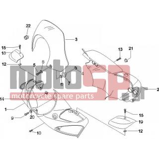 PIAGGIO - BEVERLY 500 IE E3 2007 - Body Parts - COVER steering - 59842240ND - ΚΑΠΑΚΙ ΦΡΕΝΟΥ ΑΡ BEVERLY 500 NERO GRAF