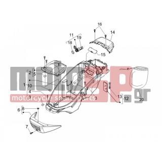 PIAGGIO - BEVERLY 500 IE E3 2007 - Body Parts - bucket seat - 258249 - ΒΙΔΑ M4,2x19 (ΛΑΜΑΡΙΝΟΒΙΔΑ)