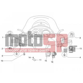 PIAGGIO - BEVERLY 500 IE E3 2008 - Electrical - Switchgear - Switches - Buttons - Switches - 582988 - ΜΠΟΥΤΟΝ ΑΝΟΙΓΜ ΣΕΛΛΑΣ BEV/GT/Χ8/Χ10