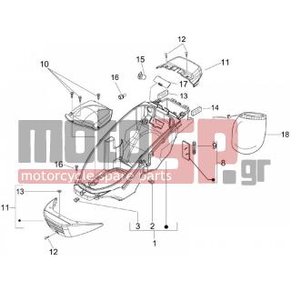 PIAGGIO - BEVERLY 125 2006 - Body Parts - bucket seat - 830056 - ΠΛΑΚΑΚΙ